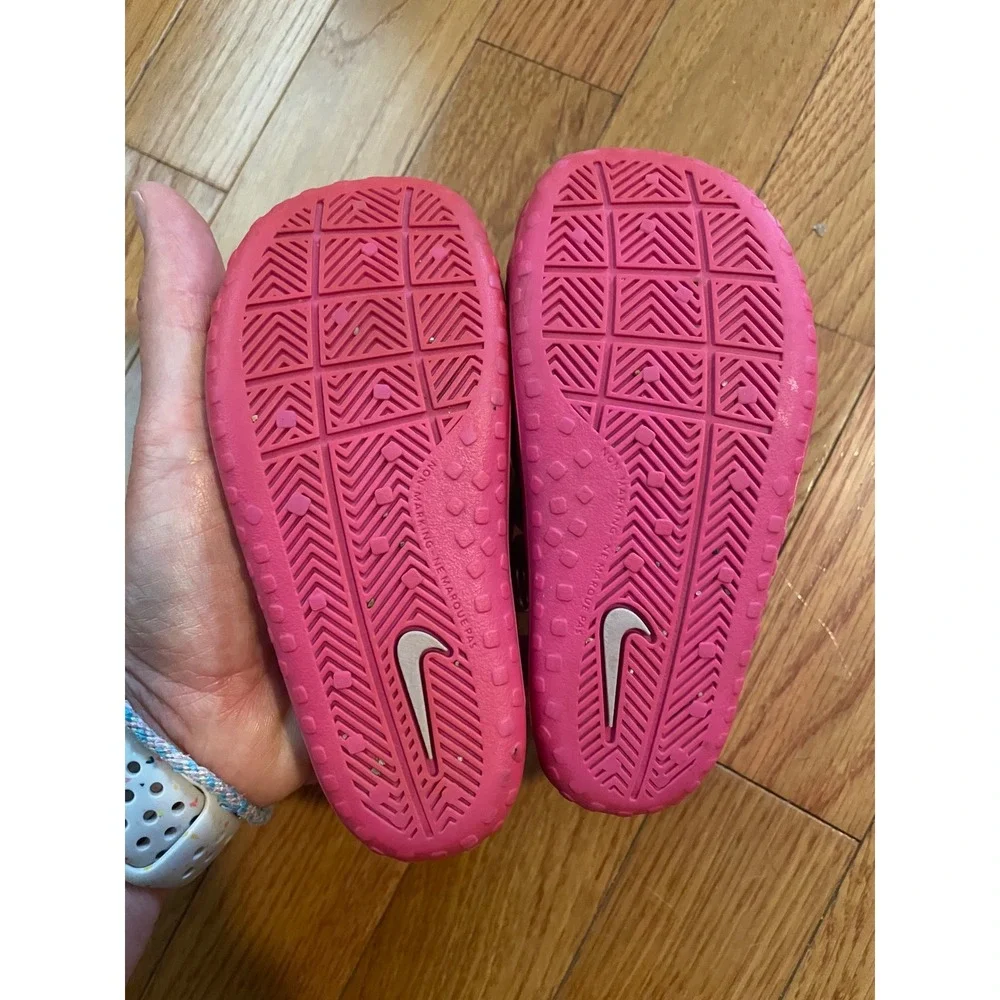 Nike Sunray Protect Kids Water‎ Sandals putple Pink Mesh Hook Loop Straps